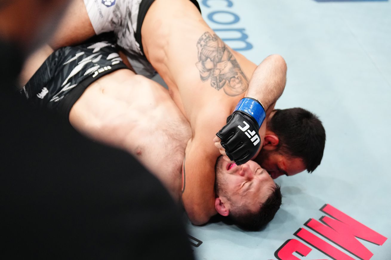 UFC 315 results: Benoit Saint Denis snatches nasty arm triangle choke to tap out Kyle Prepolec