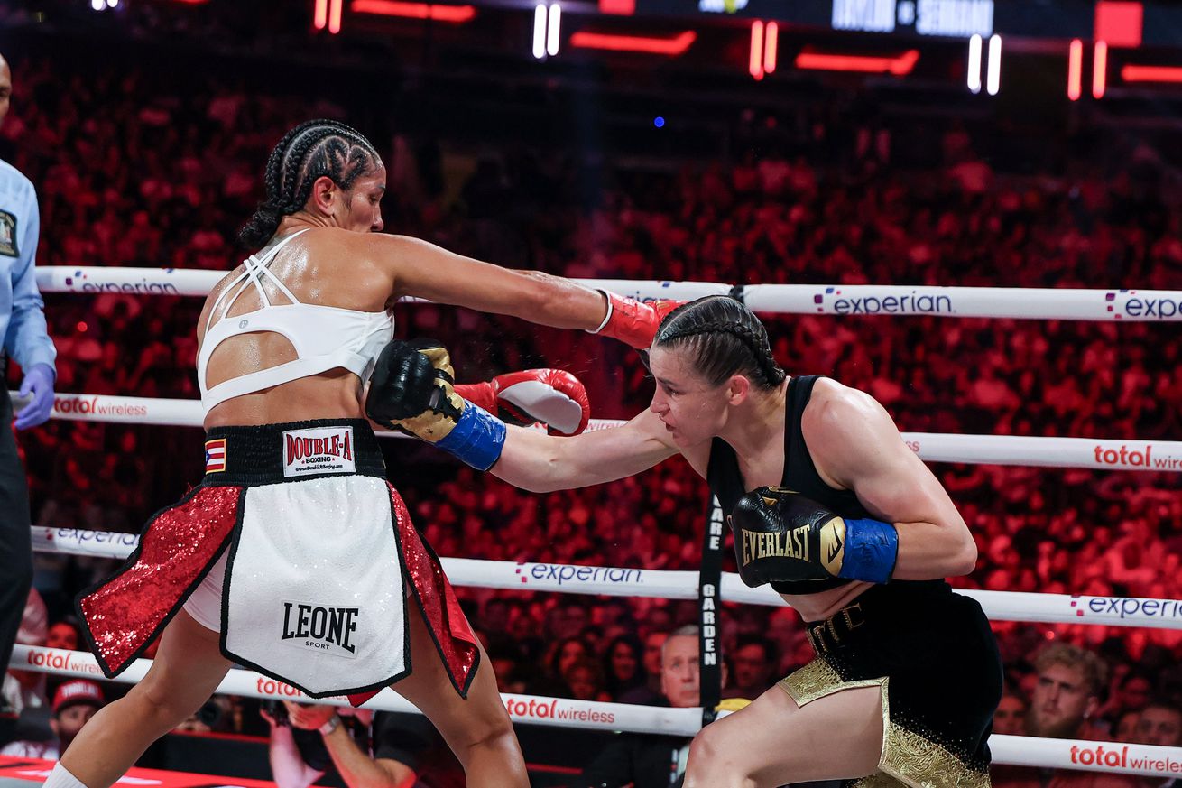 Katie Taylor outboxes Amanda Serrano to sweep trilogy in another razor close fight