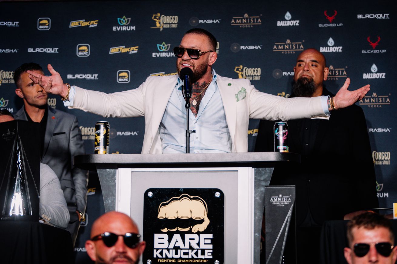 Conor McGregor tells Mike Perry ‘dance for me’ in return to BKFC, reveals new signings including Yoel Romero