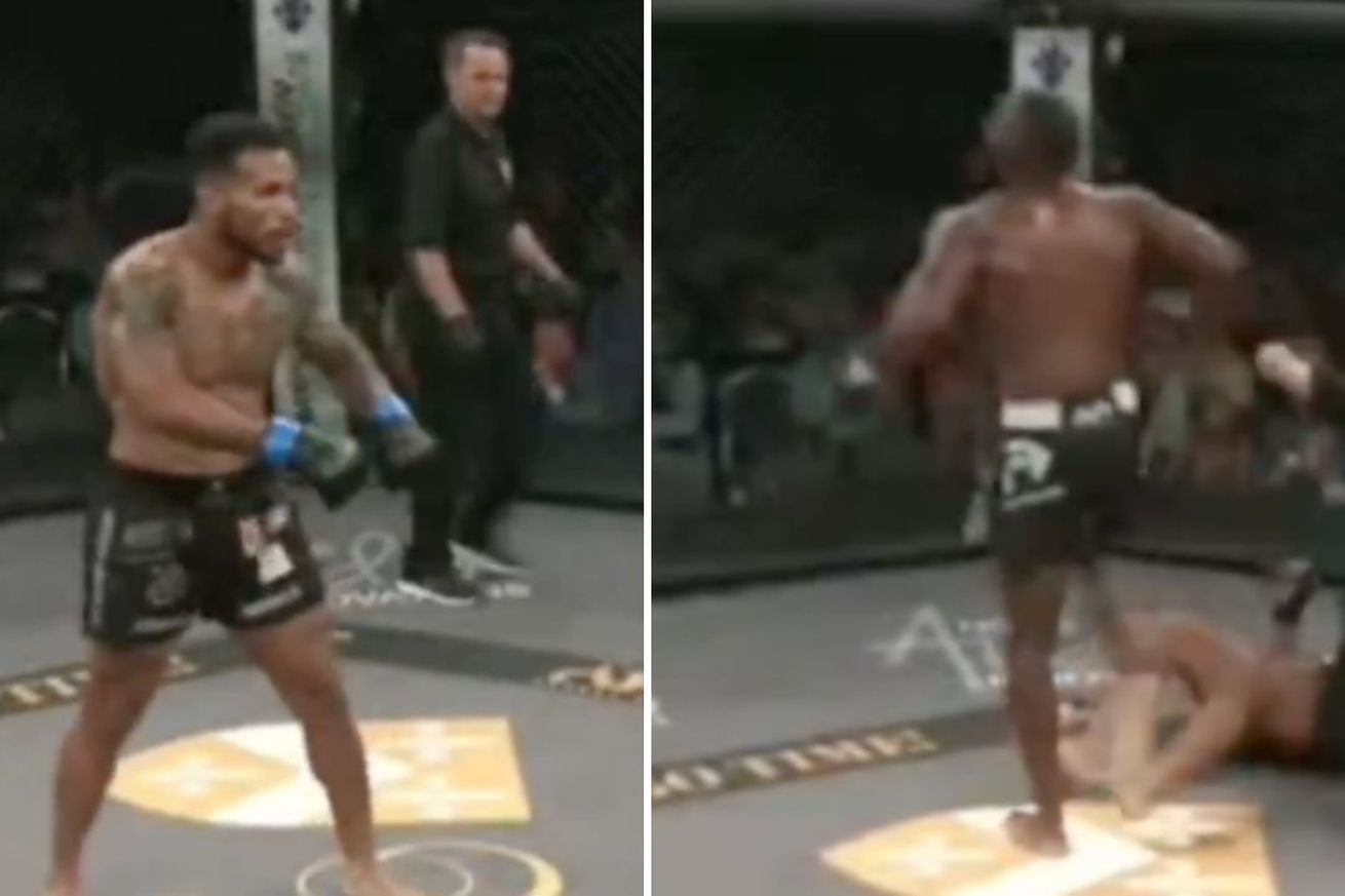 Video: Max Holloway point-down challenge goes horribly wrong for amateur fighter leading to brutal knockout