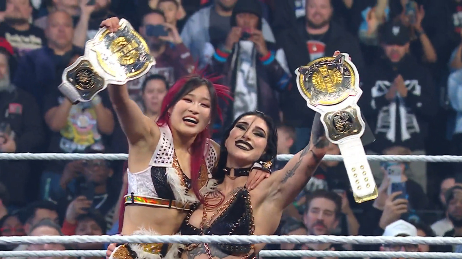 Rhea Ripley & IYO SKY Win WWE Women’s Tag Titles In Raw Netflix Anniversary Opener