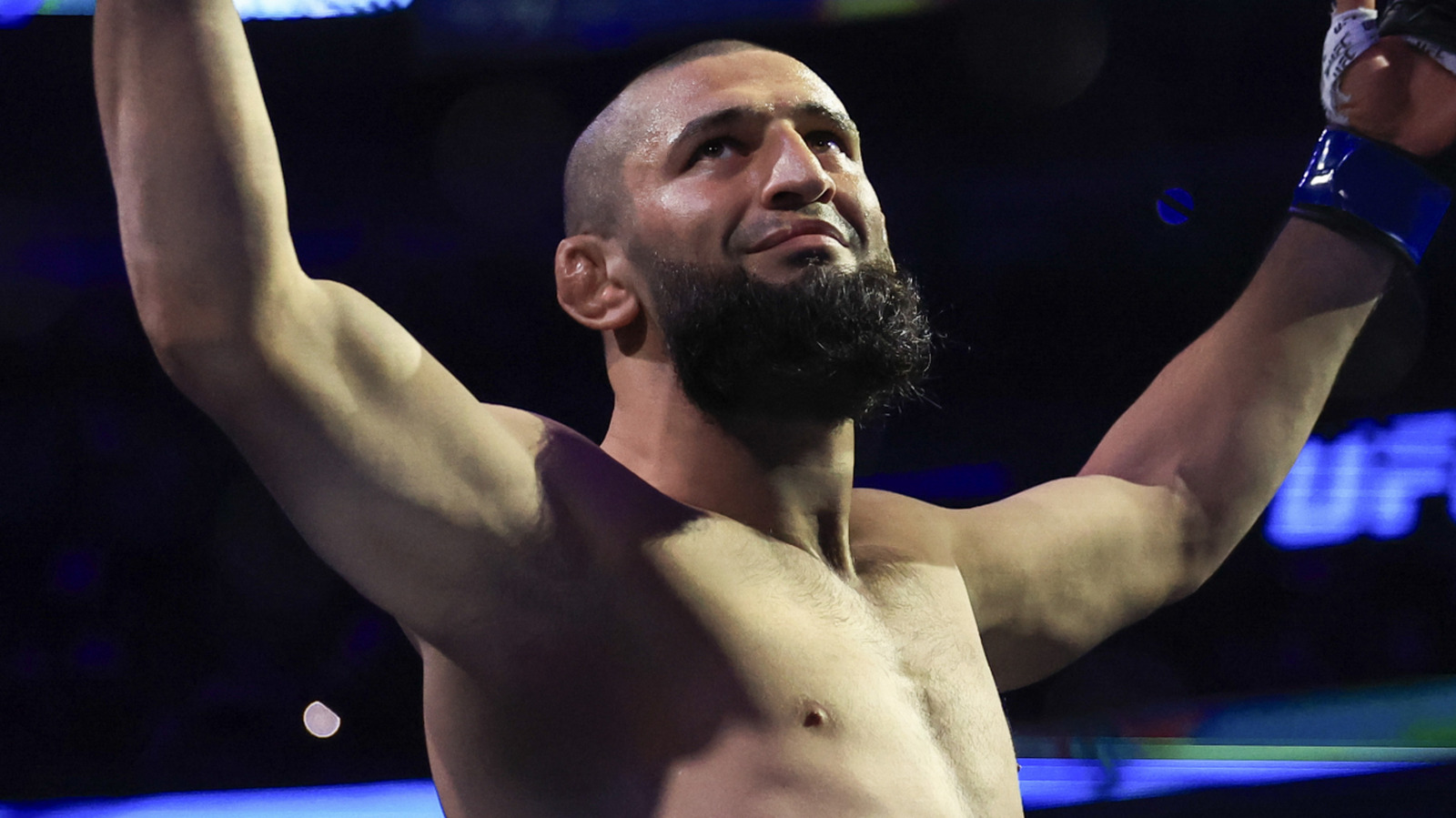 Khamzat Chimaev Calls Himself A Terrorist, Kicks Sean Strickland At UFC Presser