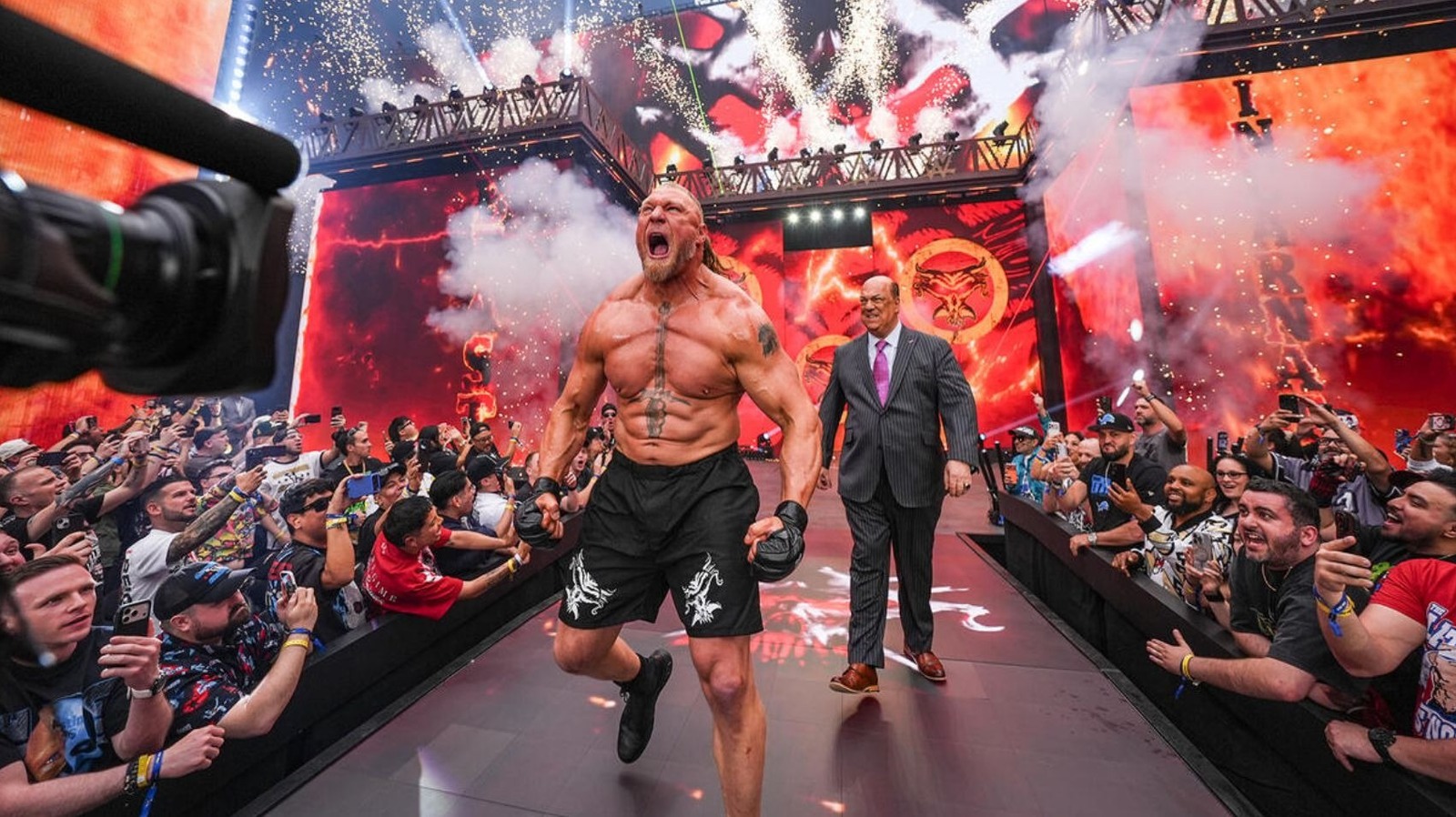 Brock Lesnar Returns, Delivers Multiple F5s To Oba Femi On WWE Raw