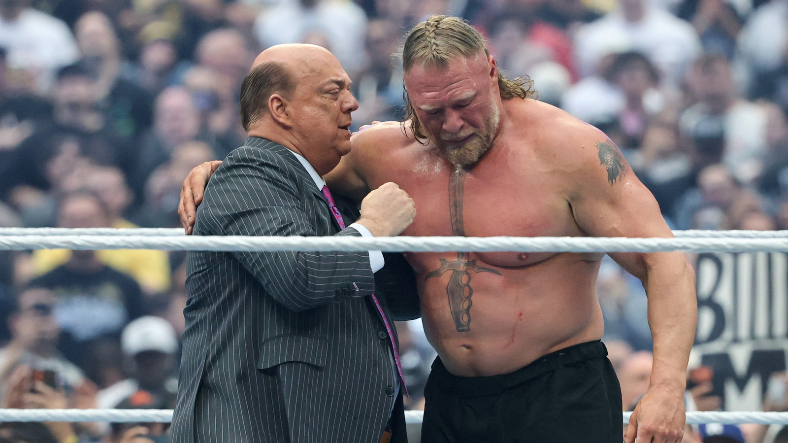 Paul Heyman Reveals What He & Brock Lesnar Said To Each Other At WWE WrestleMania 42